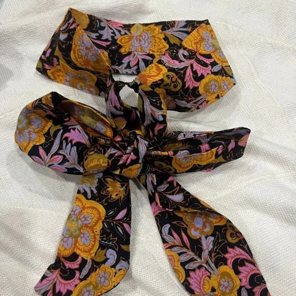 Free People x Namjosh Beaded Fabric Headband Wrap NEW